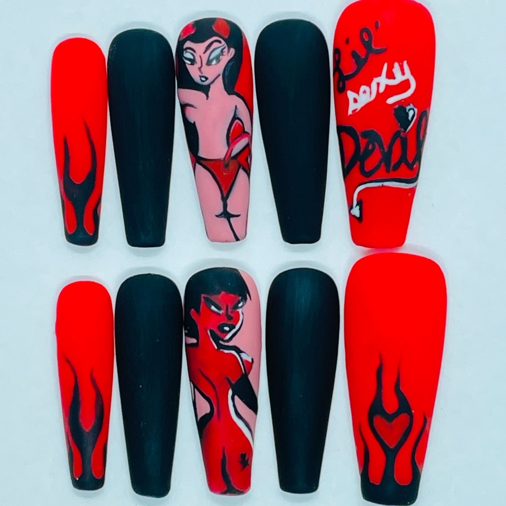 Sexy Lil Devil Nails ❤️
